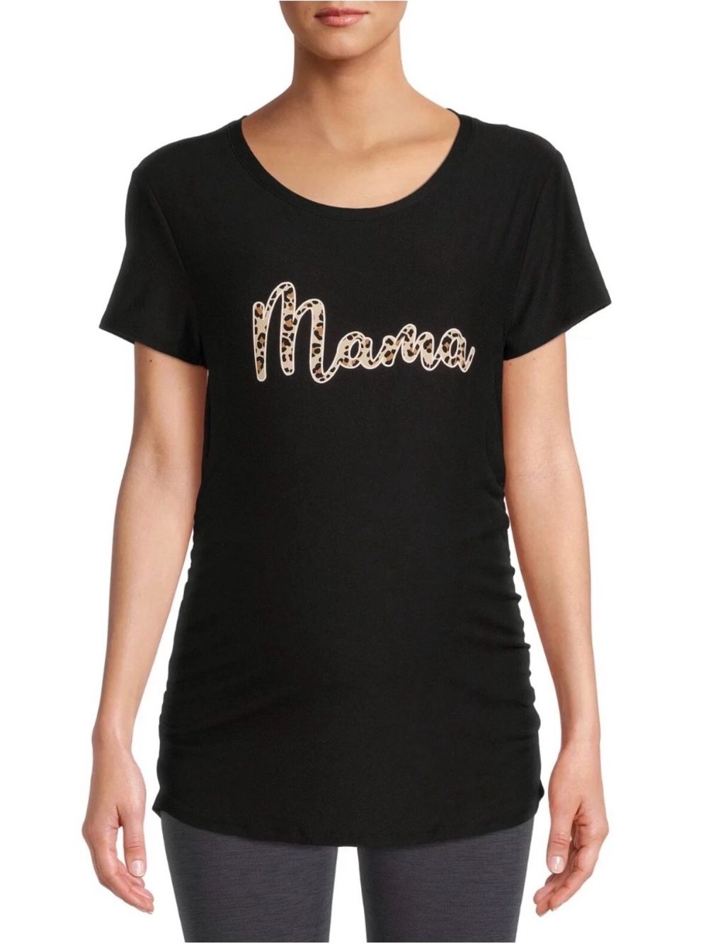 Black Maternity "Mama" Graphic Tee - Size S
